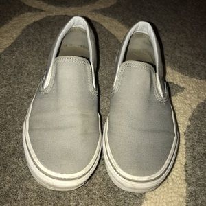Women’s gray slip-on Vans size 7.0